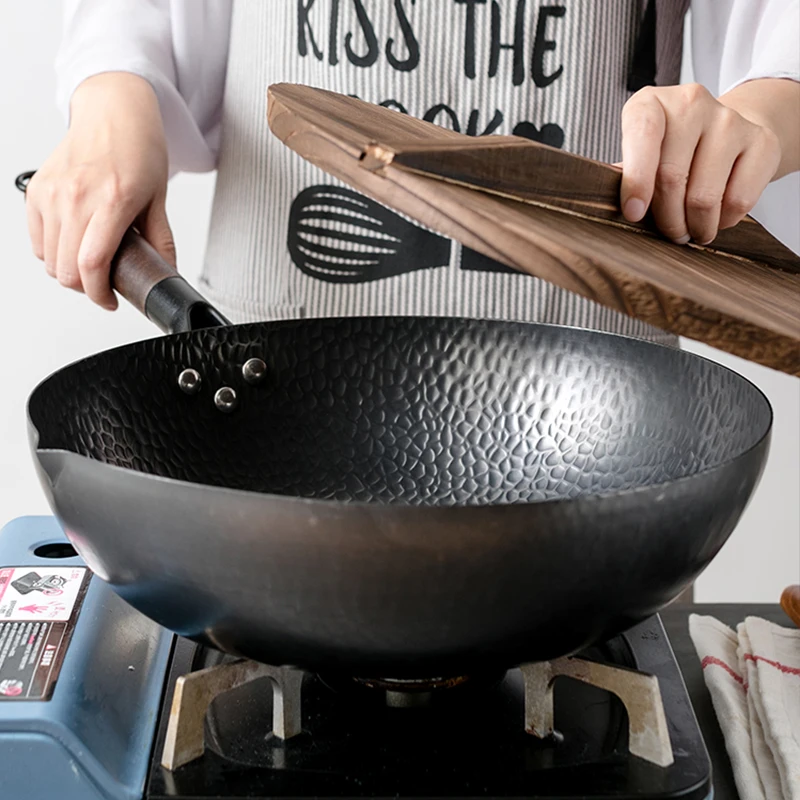 Wok Electric Flat - Patelnia Wok ze stali węglowej 32