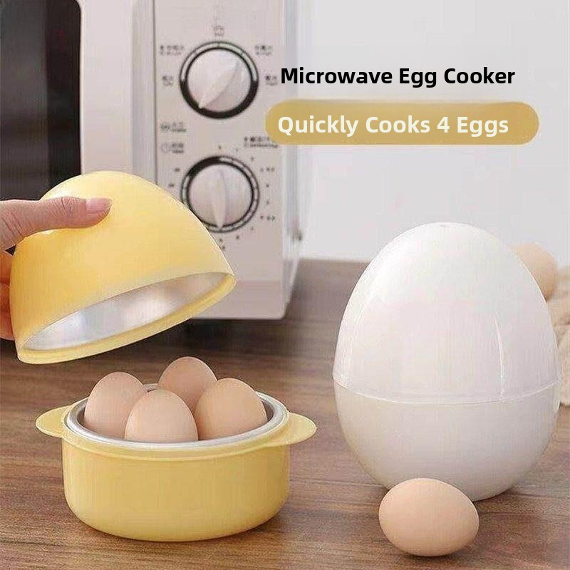 Kitchen Appliances Essentials - Biały Mały Mikrofalowy Parowar do Jajek
