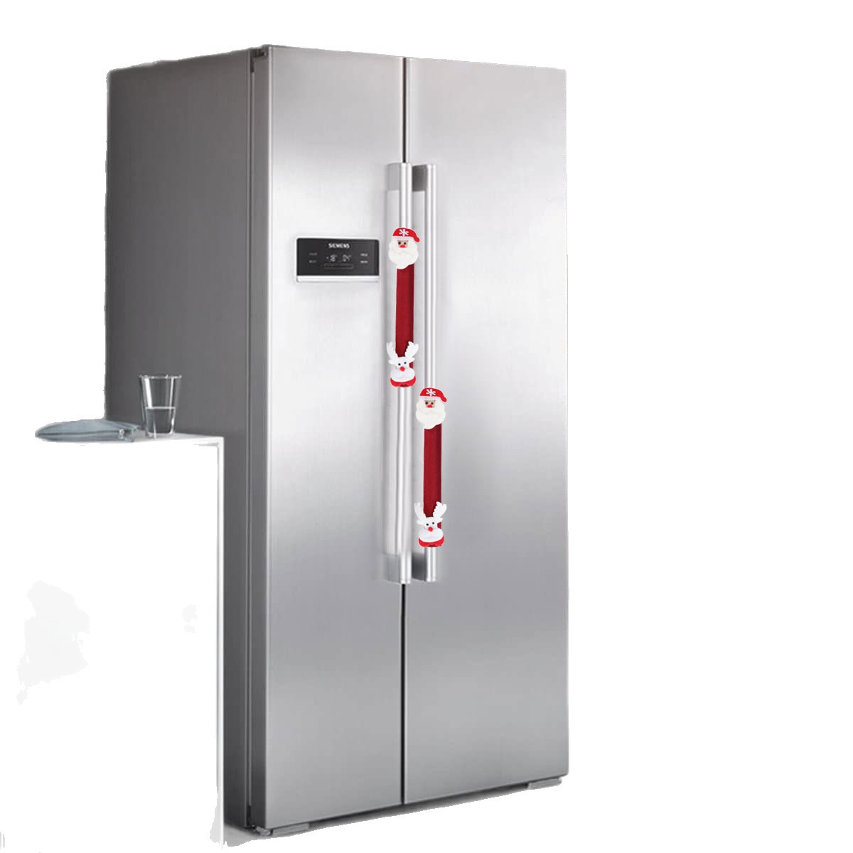 Kitchen Appliances For.Xmas - Świąteczne lniane nakładki na uchwyty urządzeń,