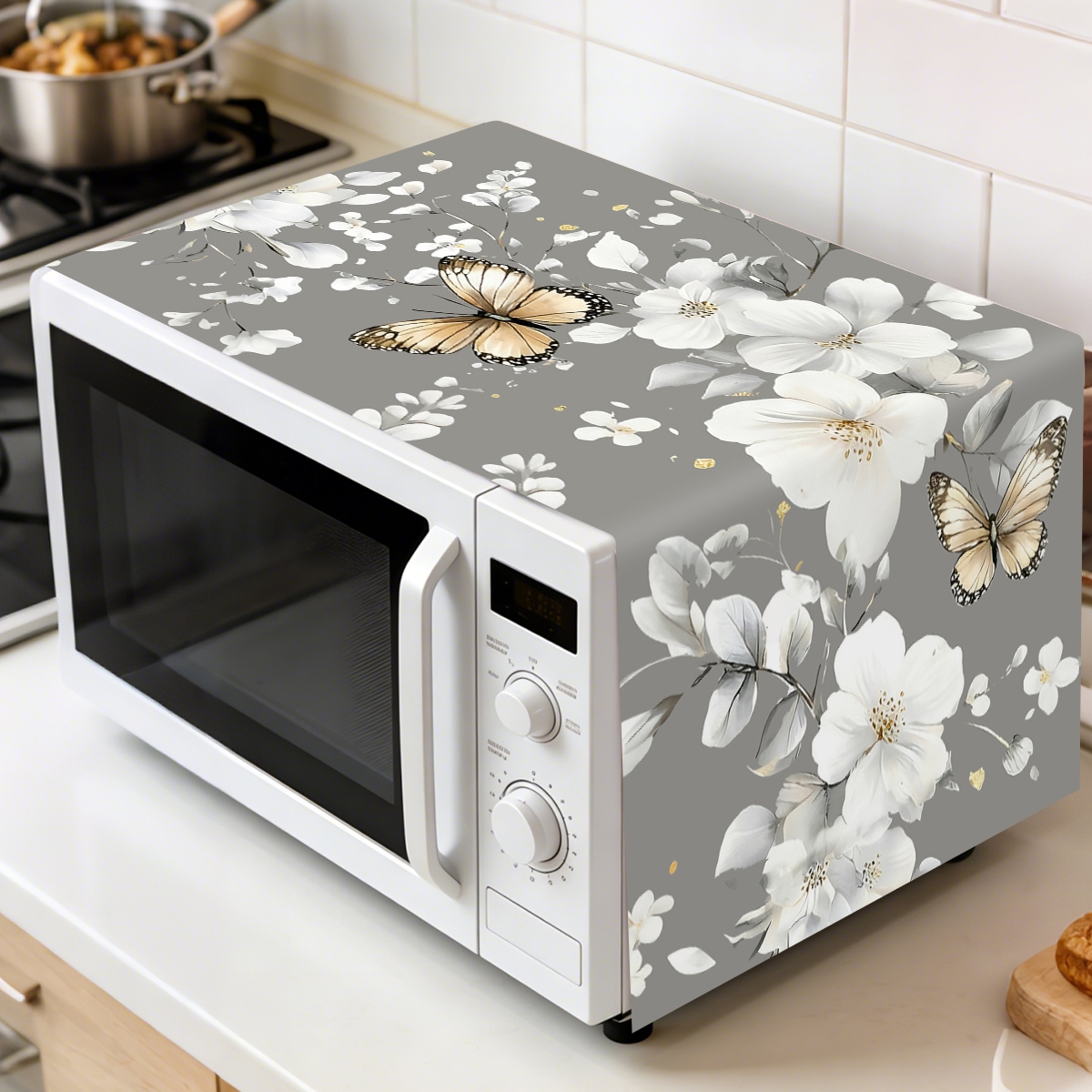Kitchen Appliances Design - 1 szt. Biała osłona przeciwkurzowa na
