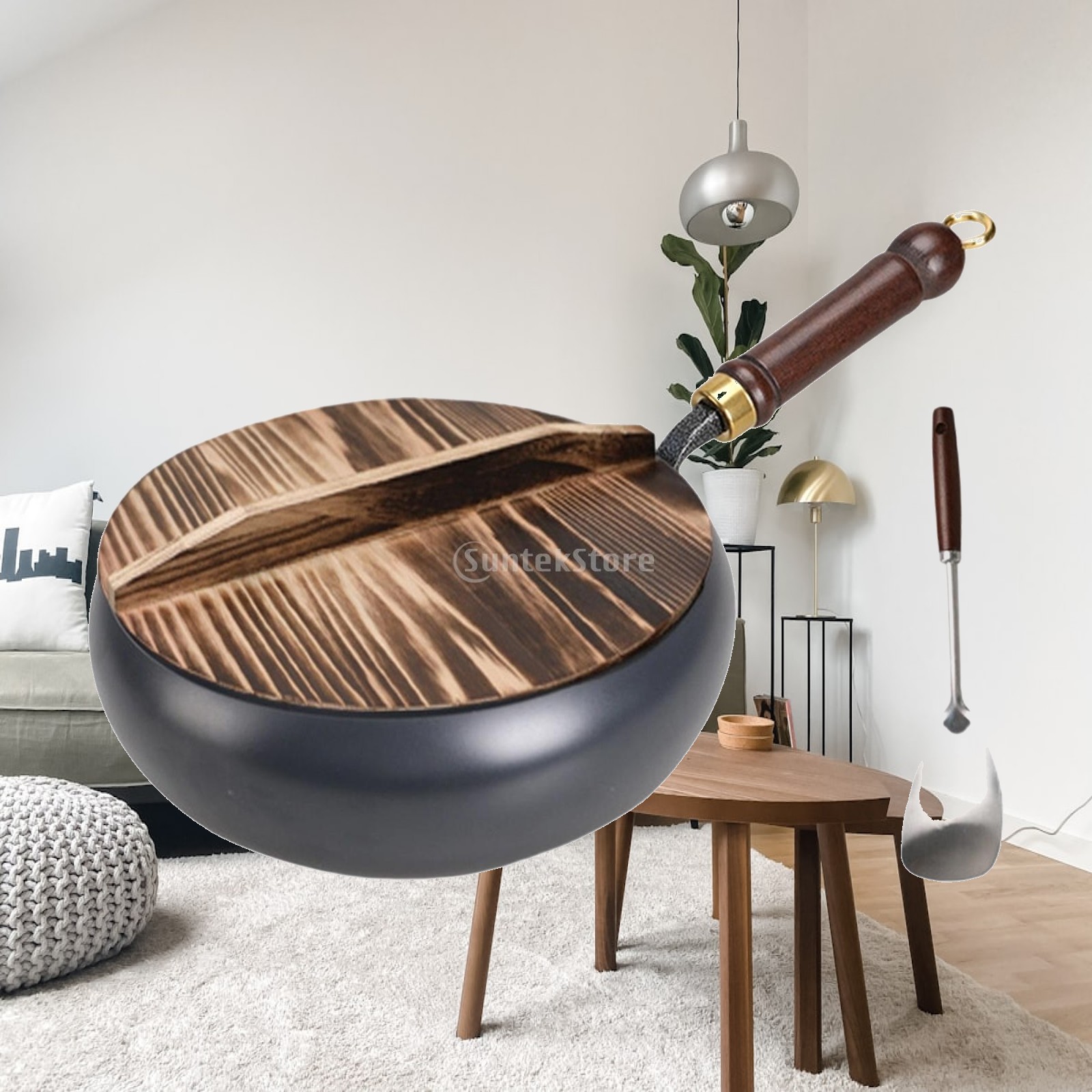 Wok Electric Flat - Patelnia Wok do stir fry, nieprzywierająca,