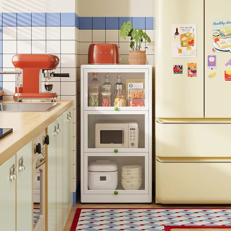 Kitchen Appliances In Store - Narożna, wąska szafka stalowa do postawienia