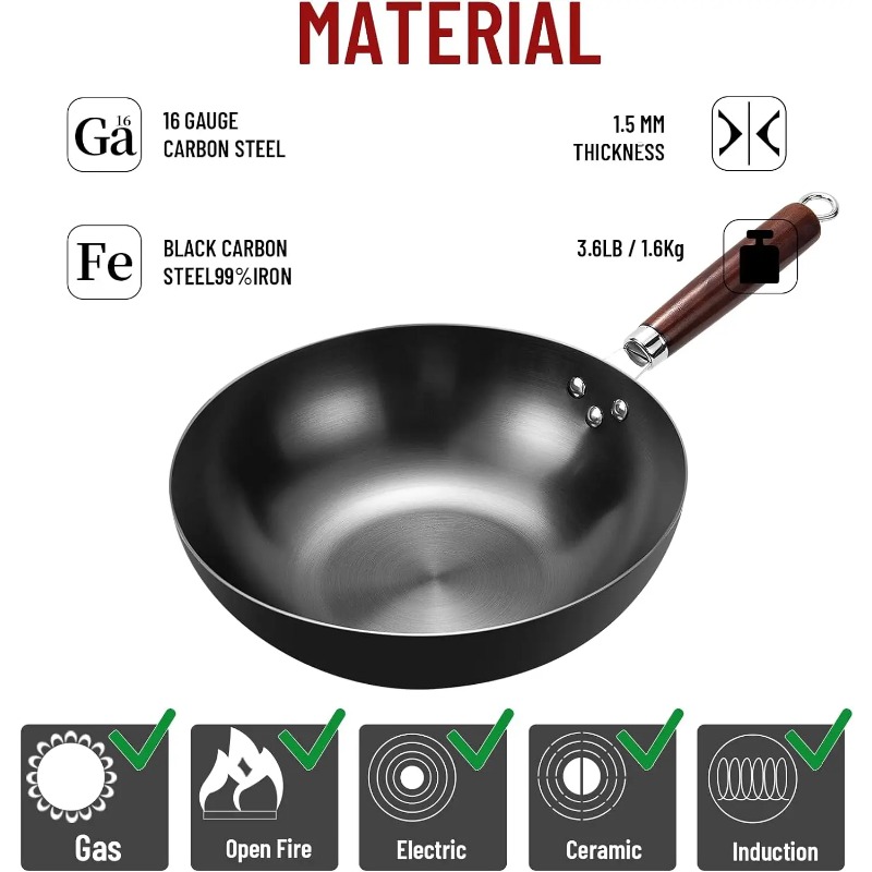 Patelnia Wok z płaskim dnem 32 – Wok Electric Flat recenzja i cena