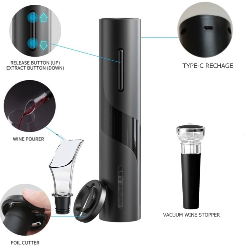 Akumulatorowy wielofunkcyjny e – Wine Opener Electric recenzja i cena